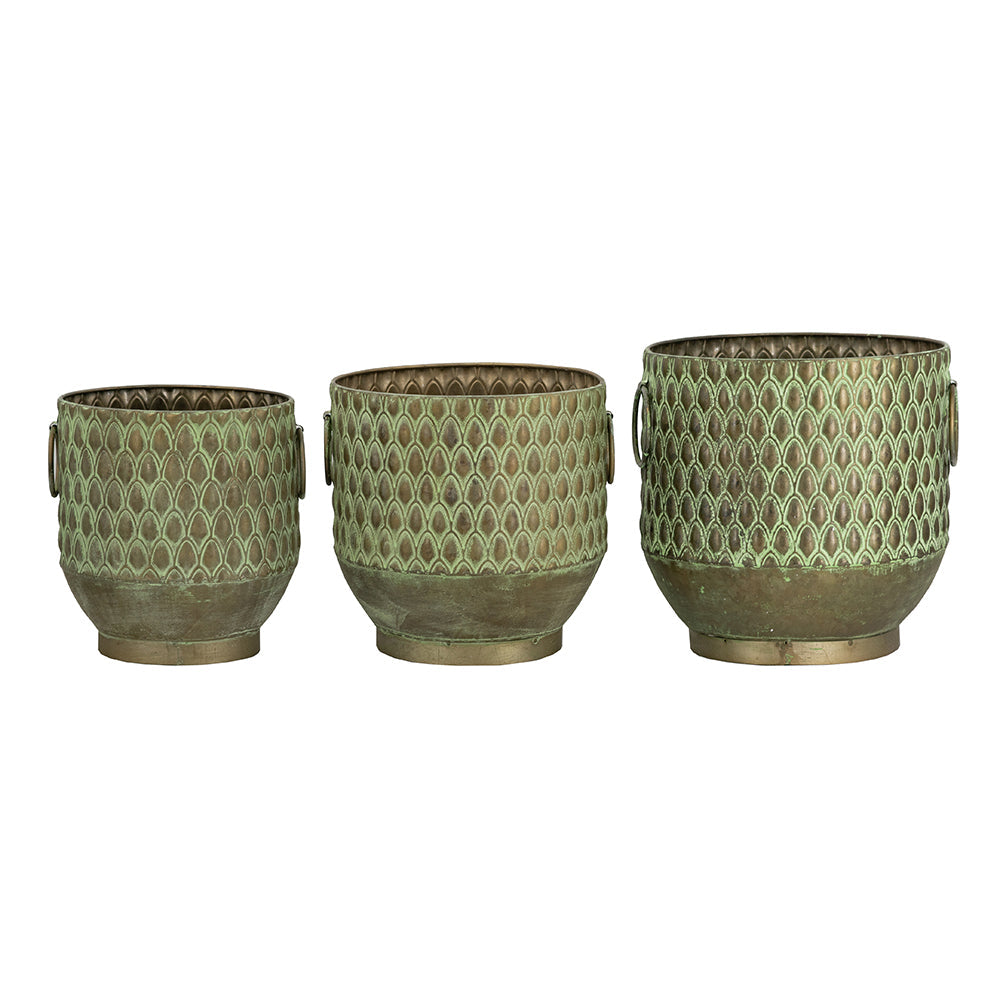 S/3 Textured Planters Set, view 5