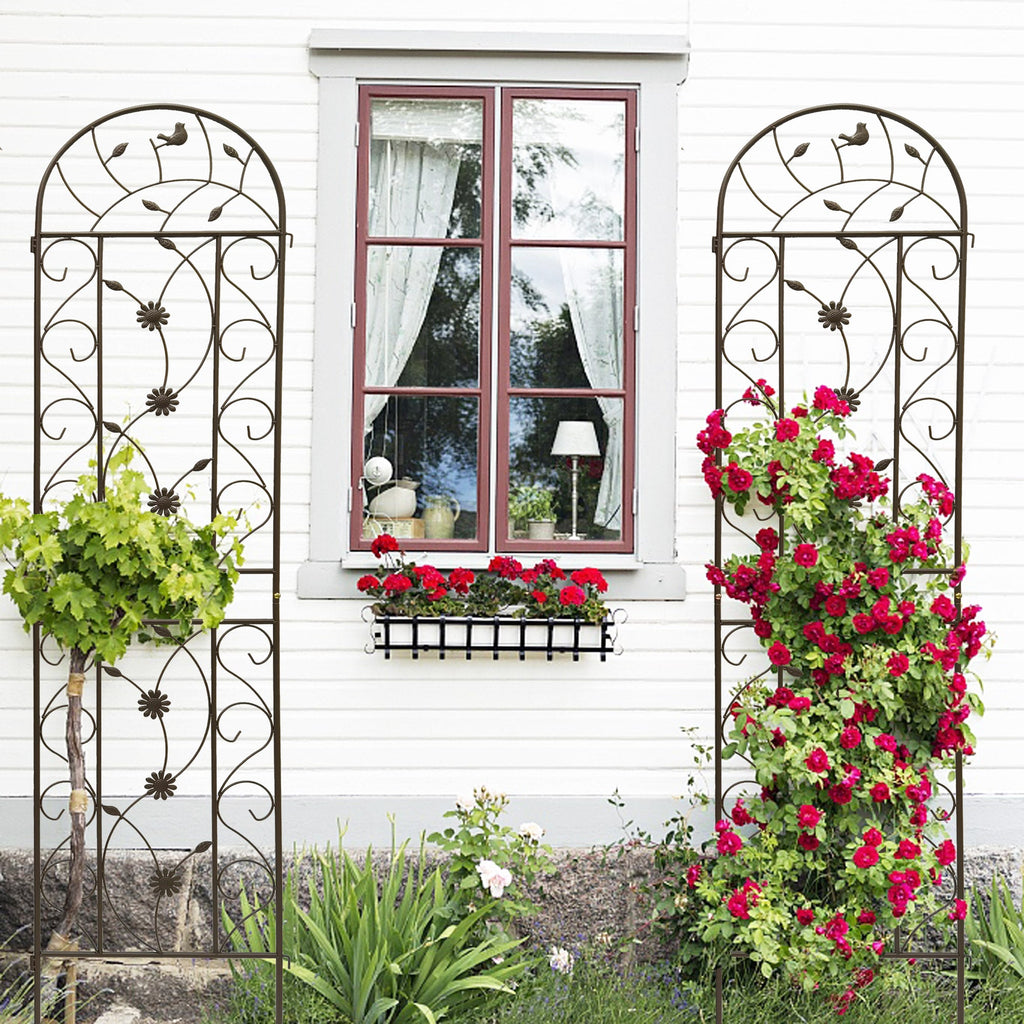 2 Pack Metal Garden Trellis 86.7" x 19.7", view 7