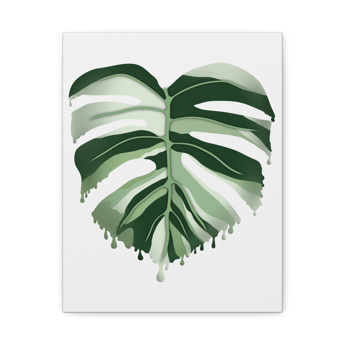 Melting Monstera Albo Canvas Print – Botanical Wall Art, view 9