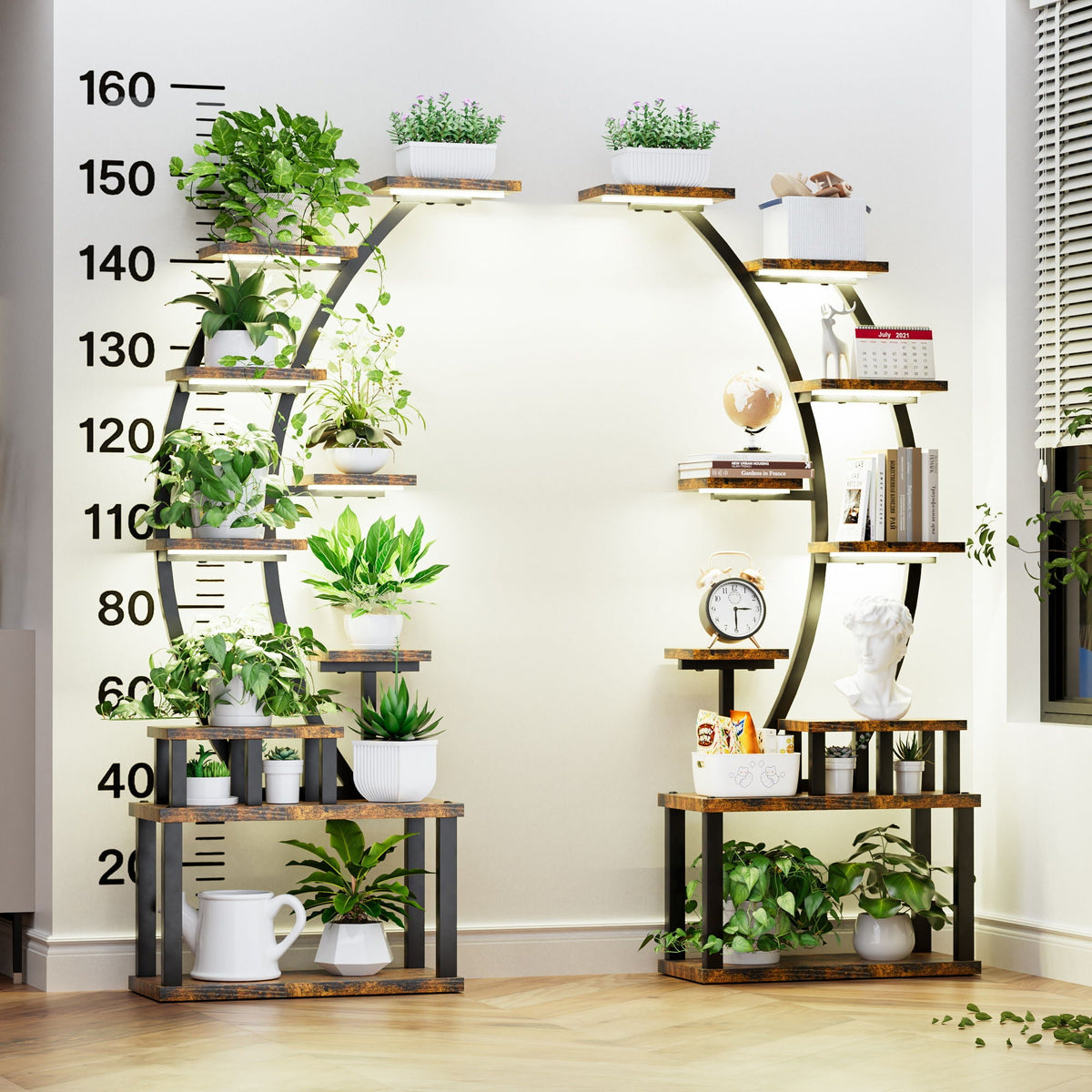 9-tier plant stand with 5 adjustable grow lights, view 15