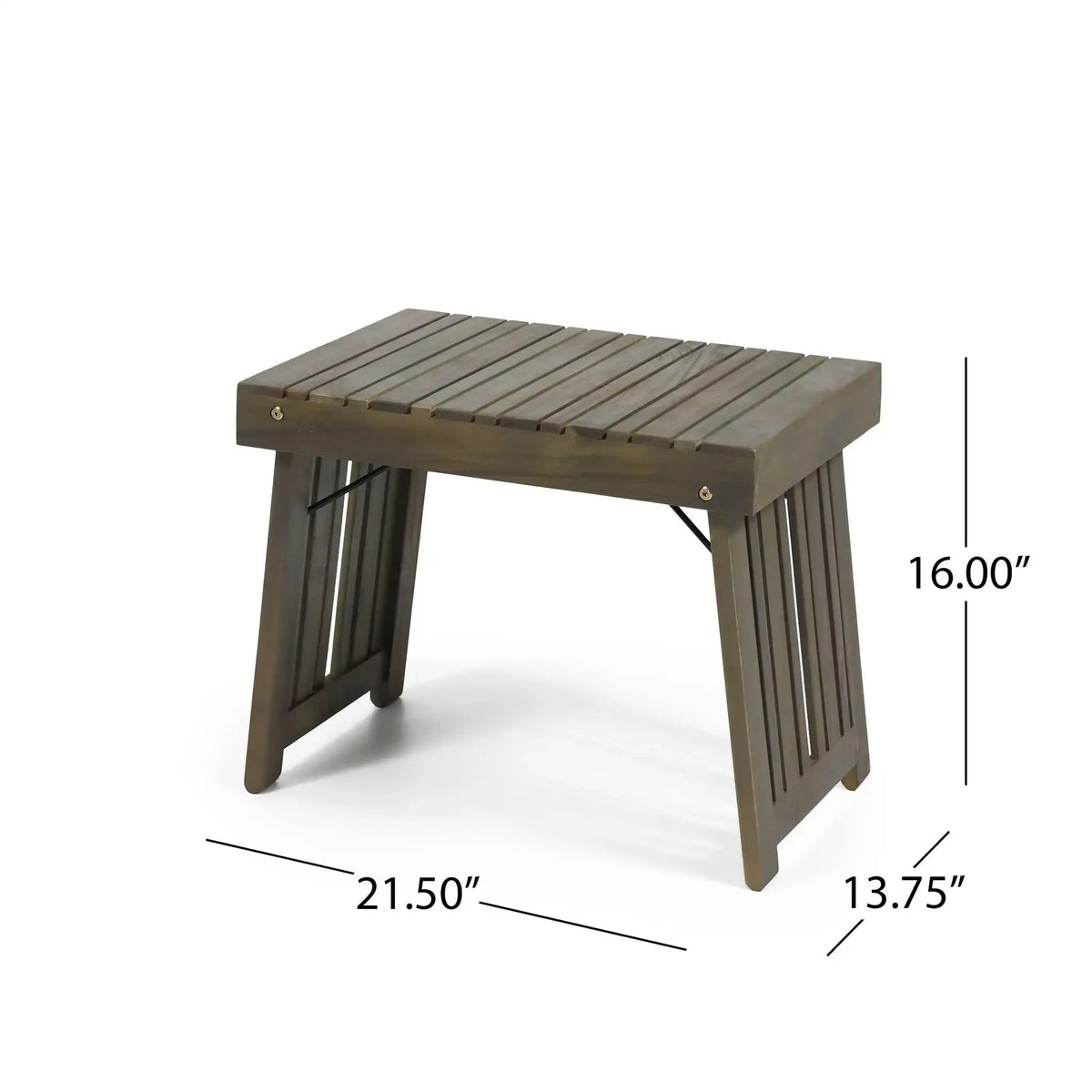 Temptation Outdoor Foldable Side Table With Slat Design, view 6