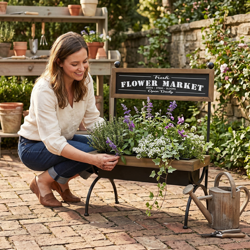 19x11x24" Rustic Planter, view 6