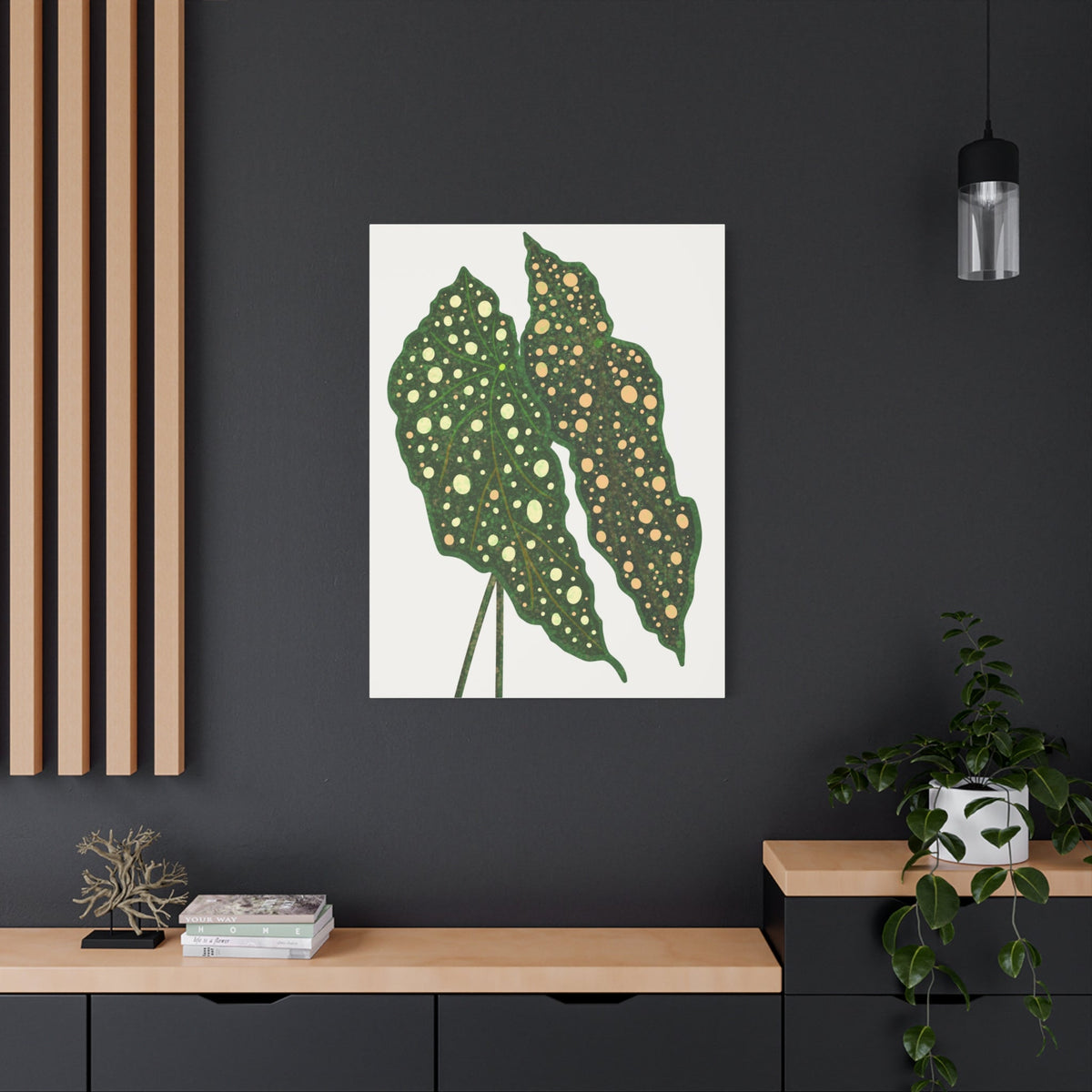 Begonia Maculata Canvas Print – Botanical Wall Art