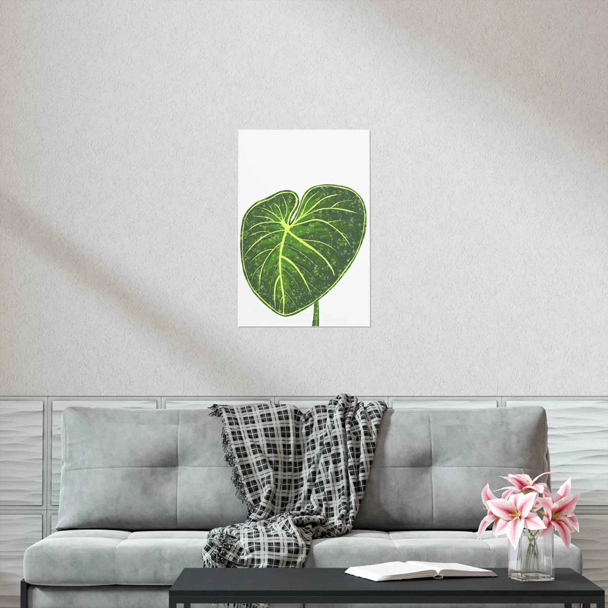 Philodendron Gloriosum Botanical Print – Unframed Wall Art