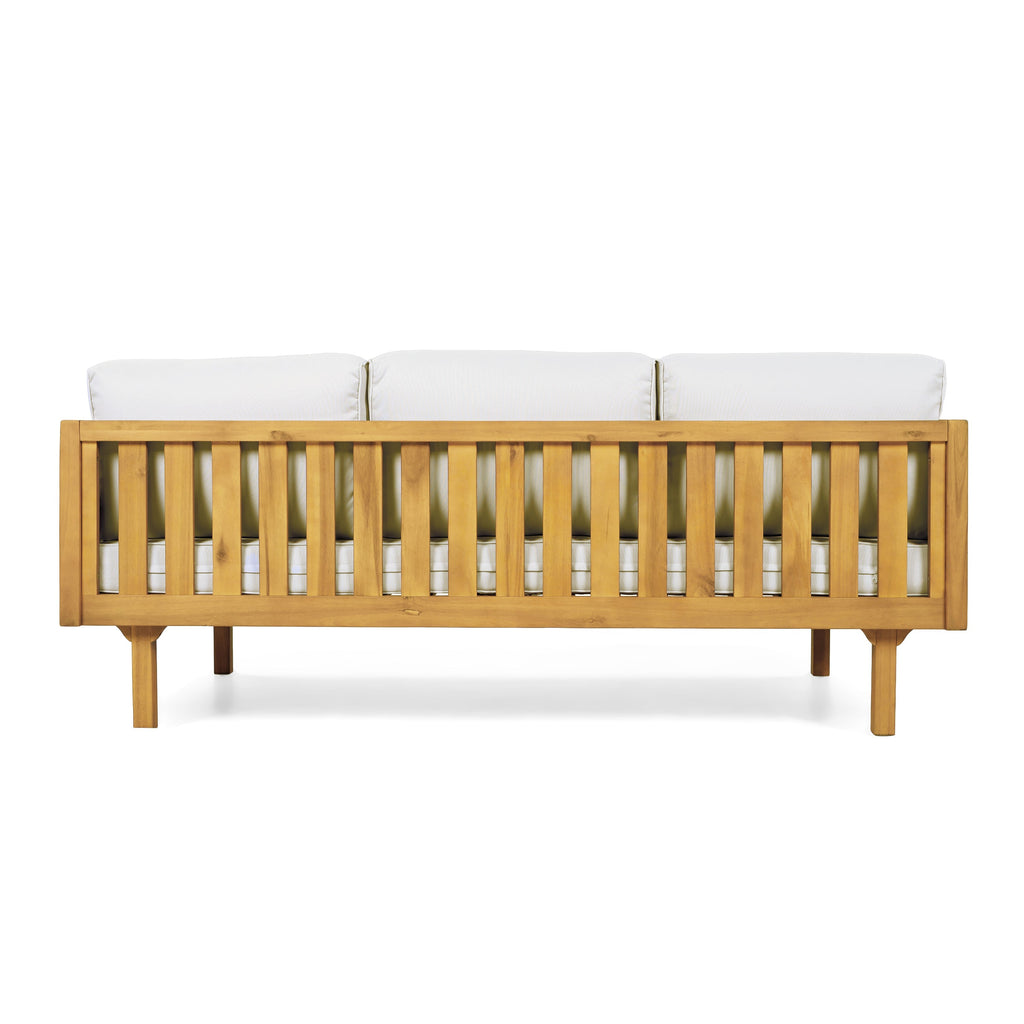 Three-Seater Outdoor Daybed - Acacia Wood Teak Finish Frame, view 8