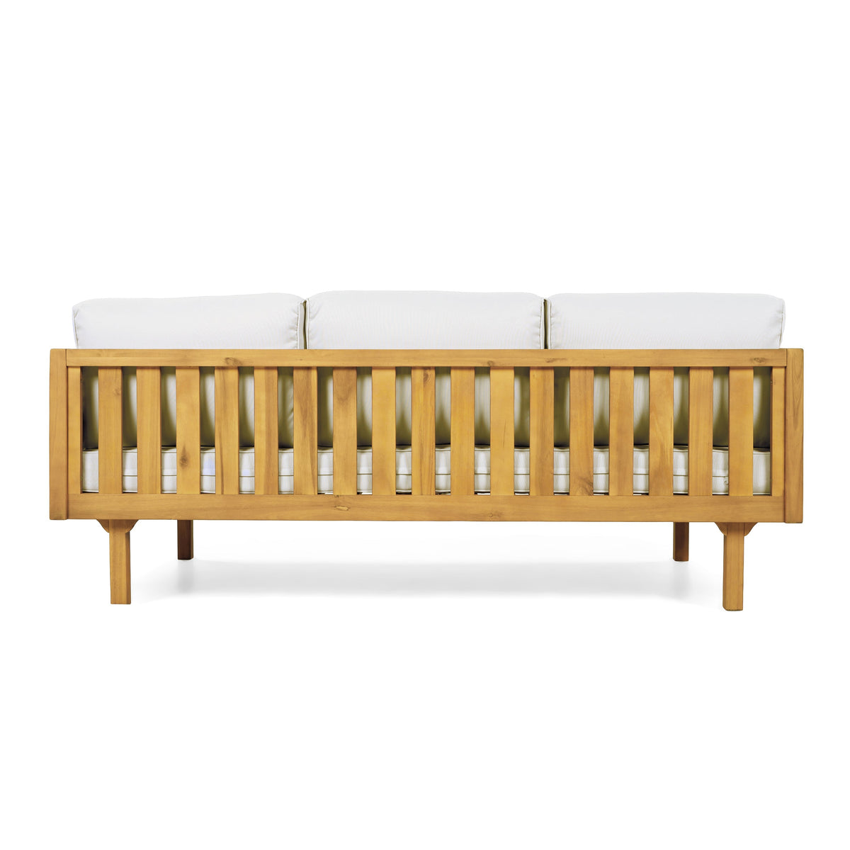 Three-Seater Outdoor Daybed - Acacia Wood Teak Finish Frame, view 8