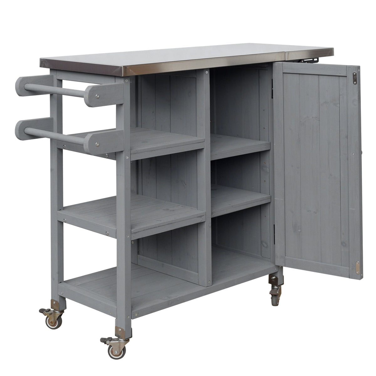 Foldable Outdoor Kitchen Island Patio Kitchen Cart, view 8