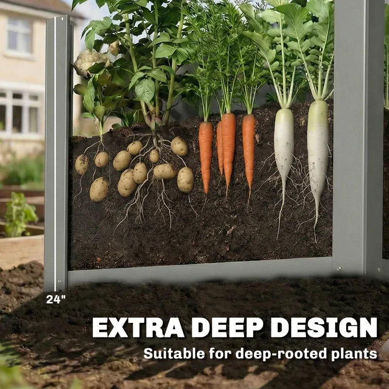 Balcony Herb Box, Outdoor Planter Box, Elevated Garden Bed, view 6