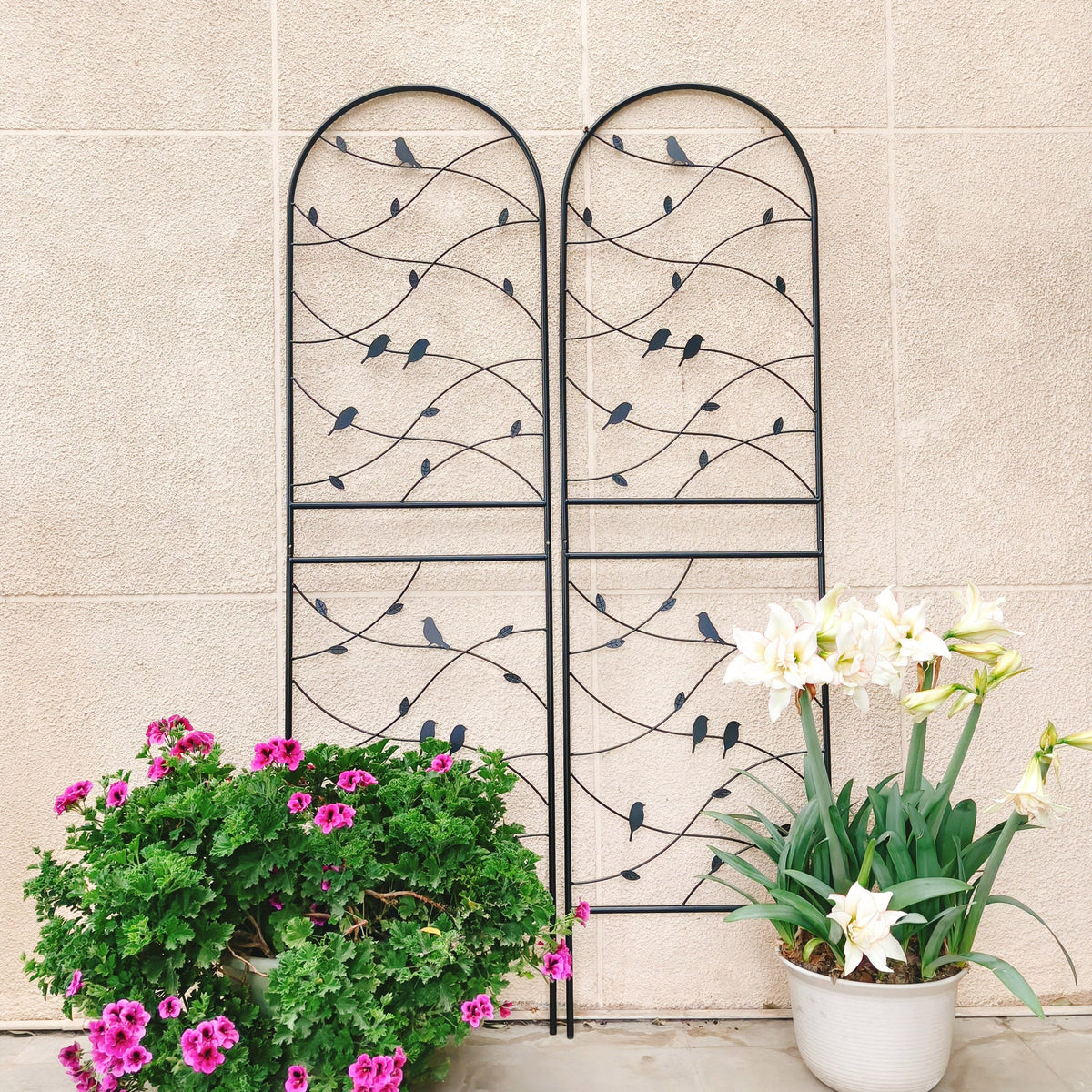 2 Pack Metal Garden Trellis 71" x 19.7" Rustproof Outdoor Plant Support, view 4