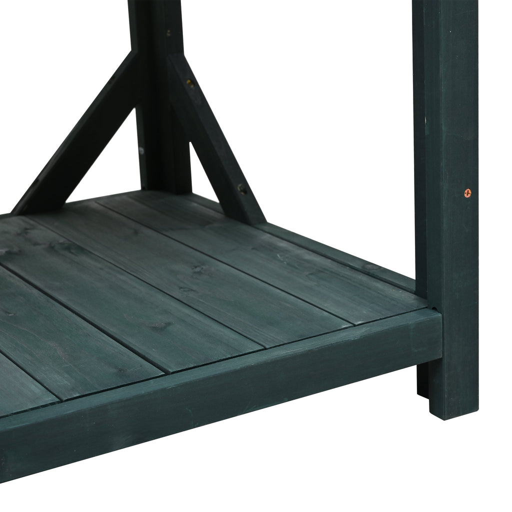 TOPMAX 65" Large Wooden Farmhouse Rustic Outdoor Potting Bench Table, view 13