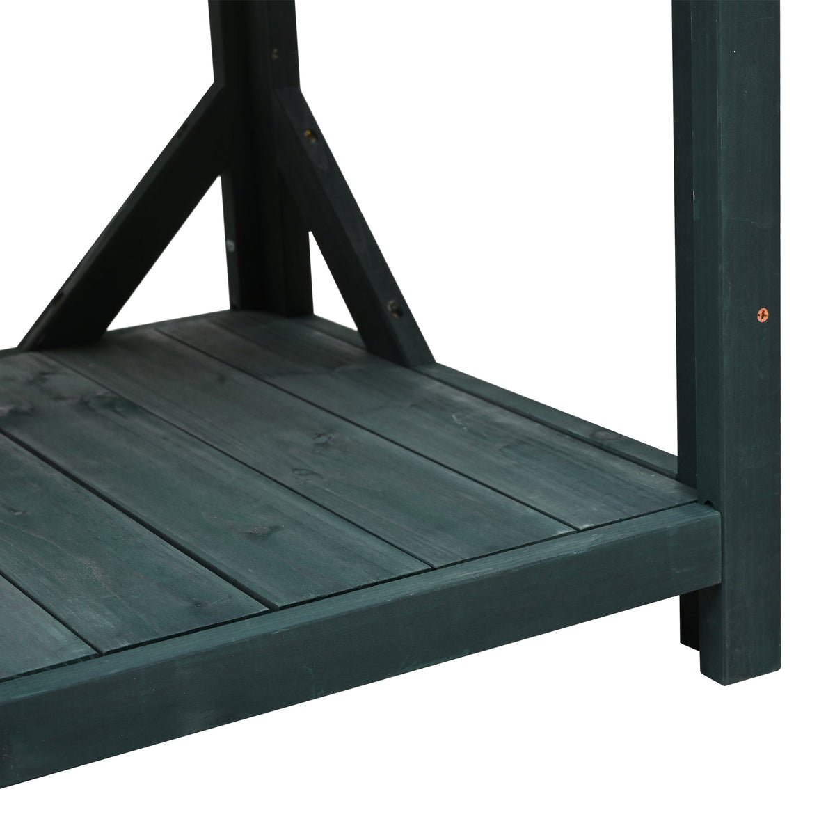 TOPMAX 65" Large Wooden Farmhouse Rustic Outdoor Potting Bench Table, view 13