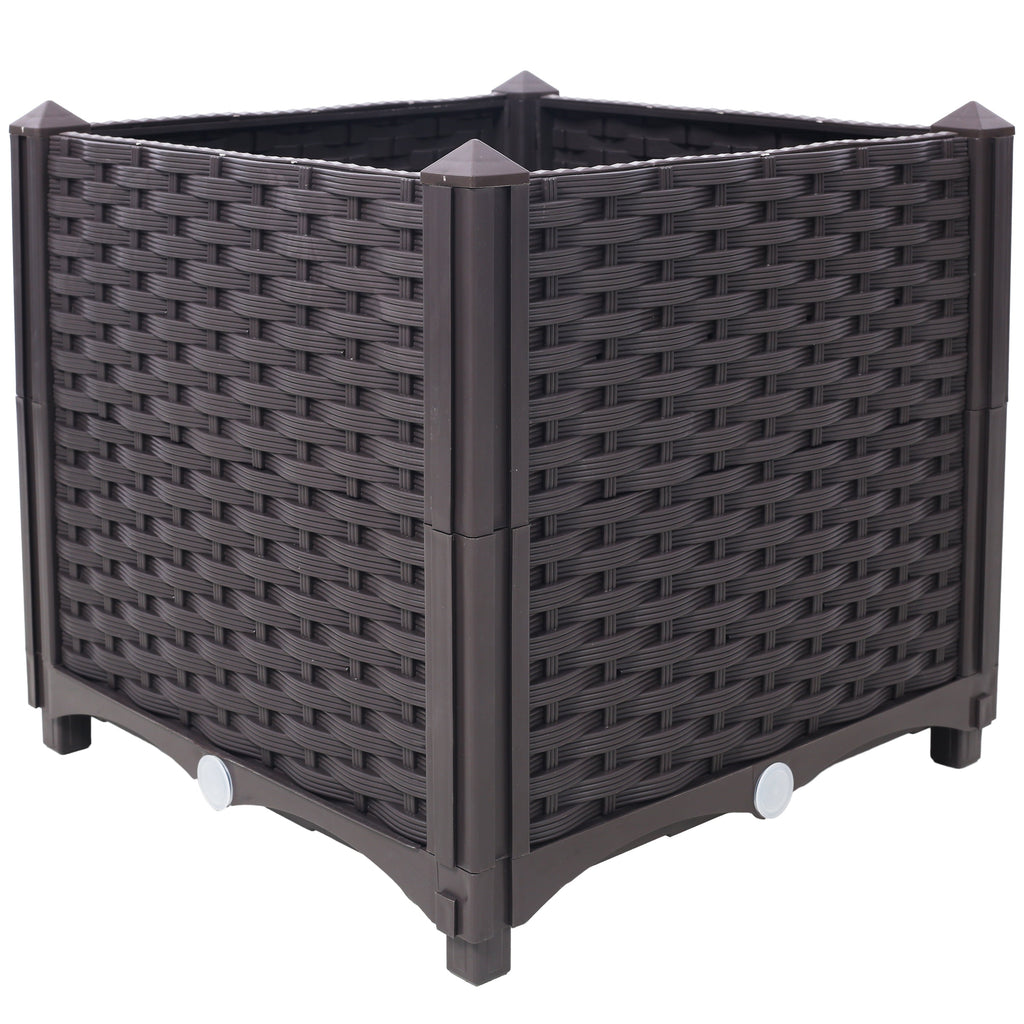 Self-Watering Deep Raised Garden Bed Planter Box - Polypropylene