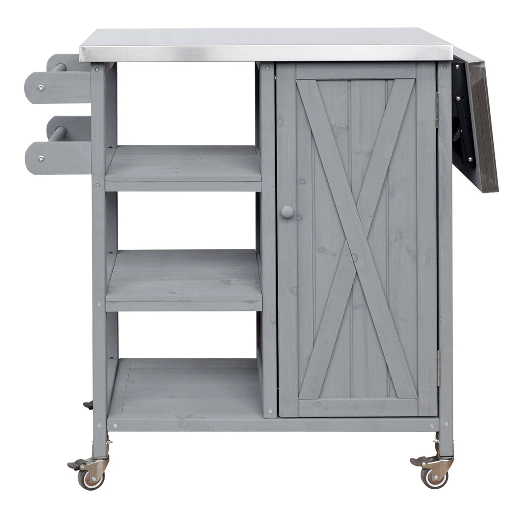 Foldable Outdoor Kitchen Island Patio Kitchen Cart, view 4