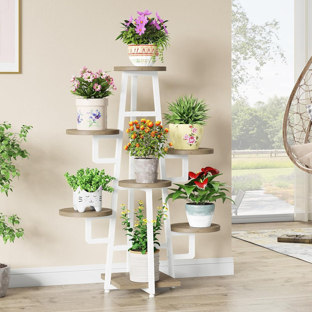 7-tier high-low corner plant shelf, view 12