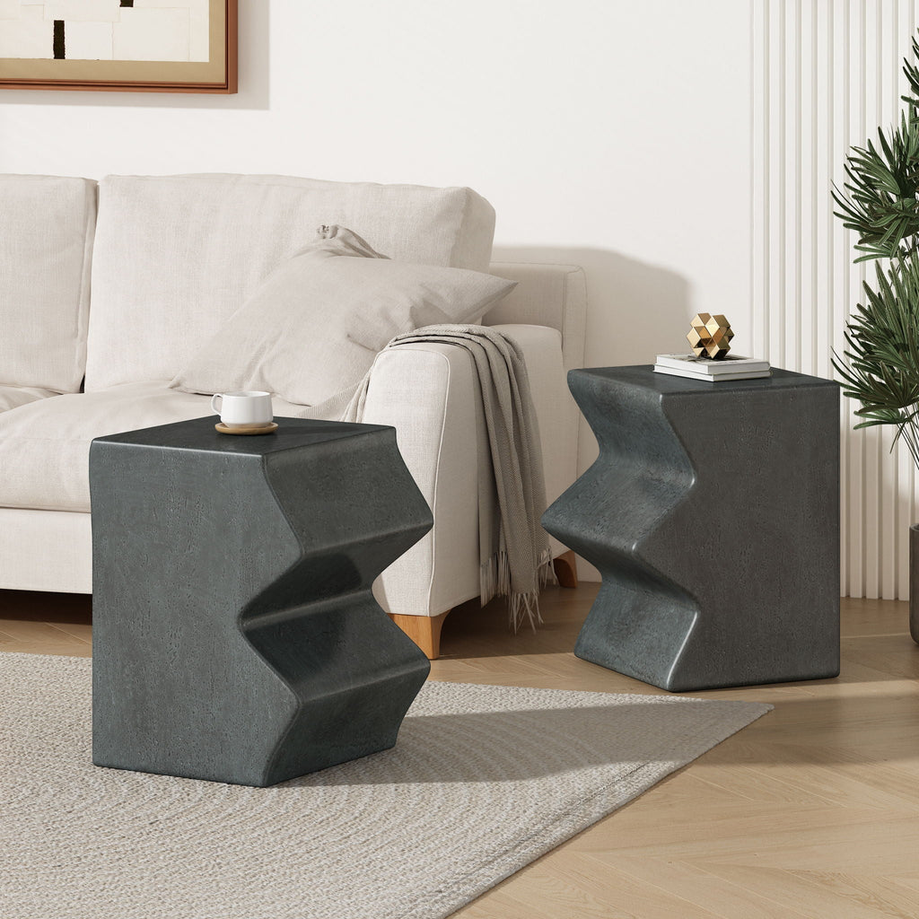 Rectangular Outdoor Indoor Accent Side Table (Set of 2), view 6
