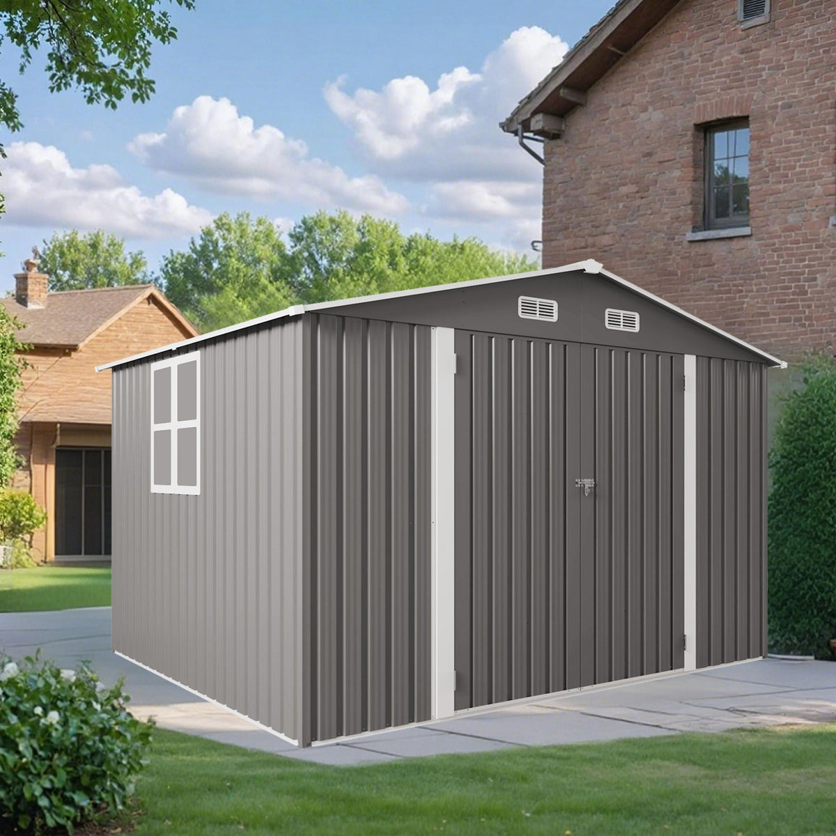 Large Outdoor Storage Shed With Lockable Door, Air Vent, view 7