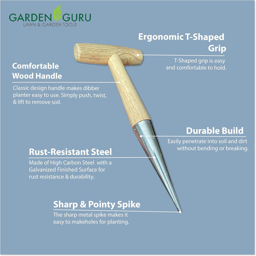 Steel Garden Dibber Planting Tool, view 3