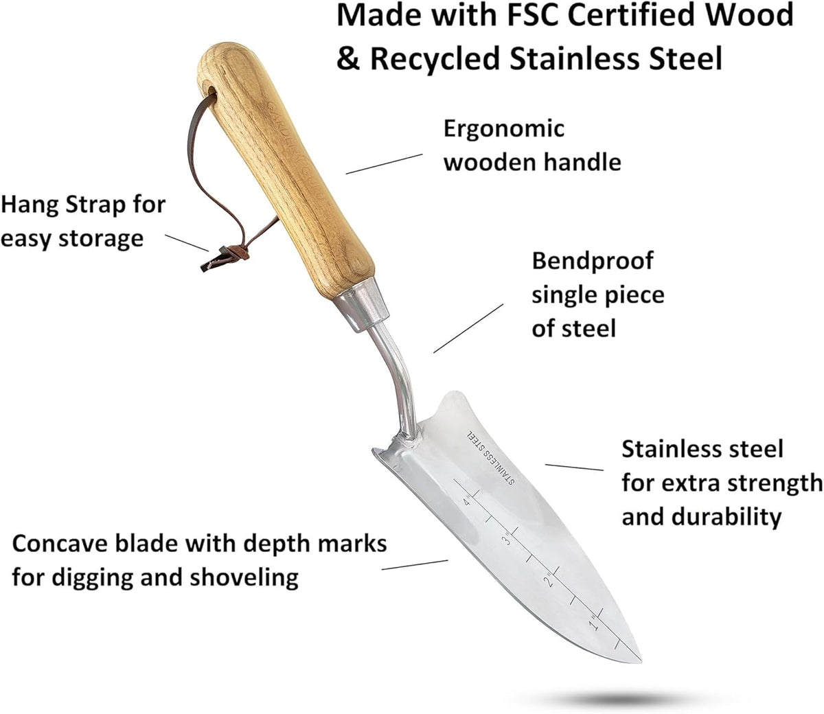 Classic Garden Tool Set - Includes Hand Trowel Transplanter Cultivator, view 2