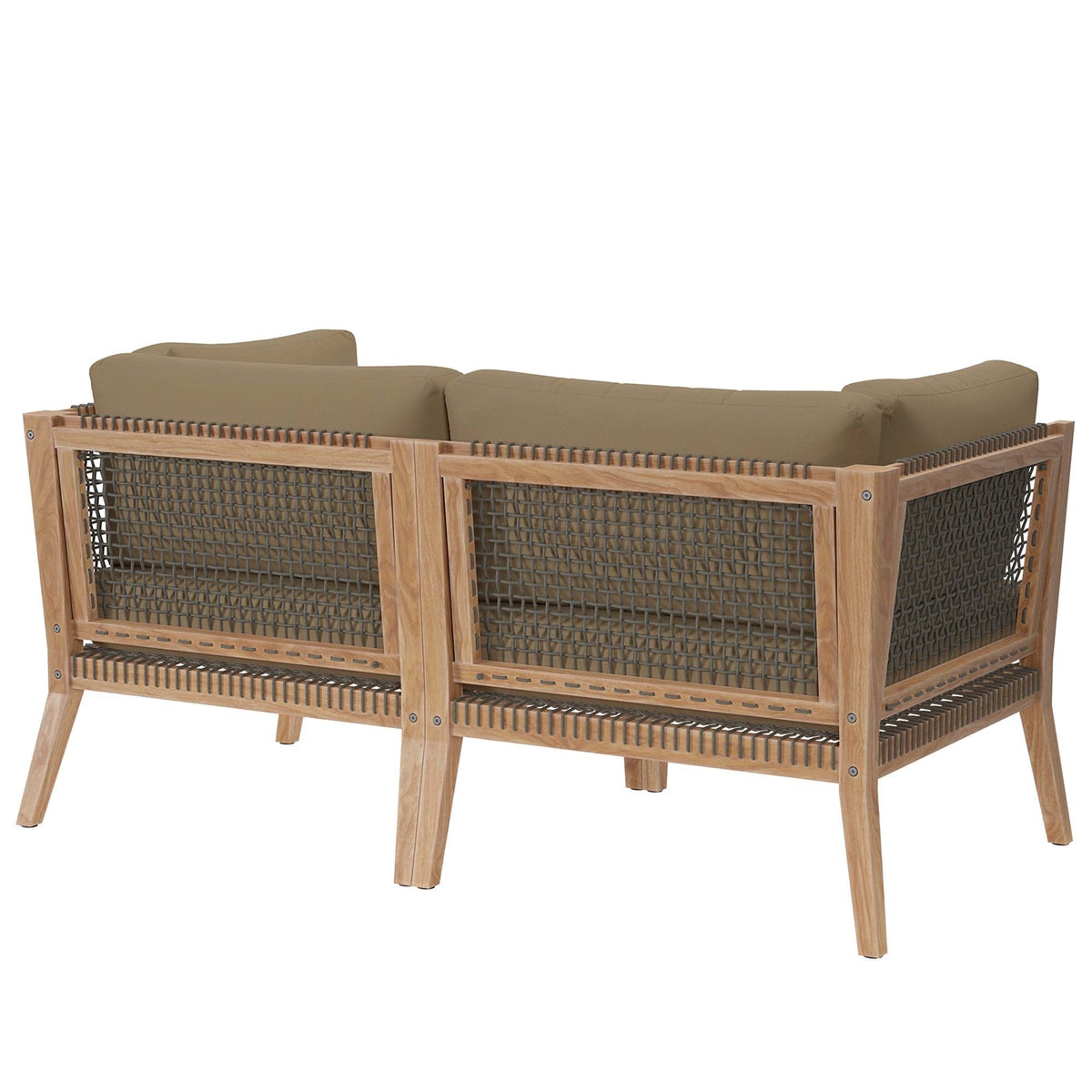 Clearwater Outdoor Patio Teak Wood Loveseat by Modway, view 3
