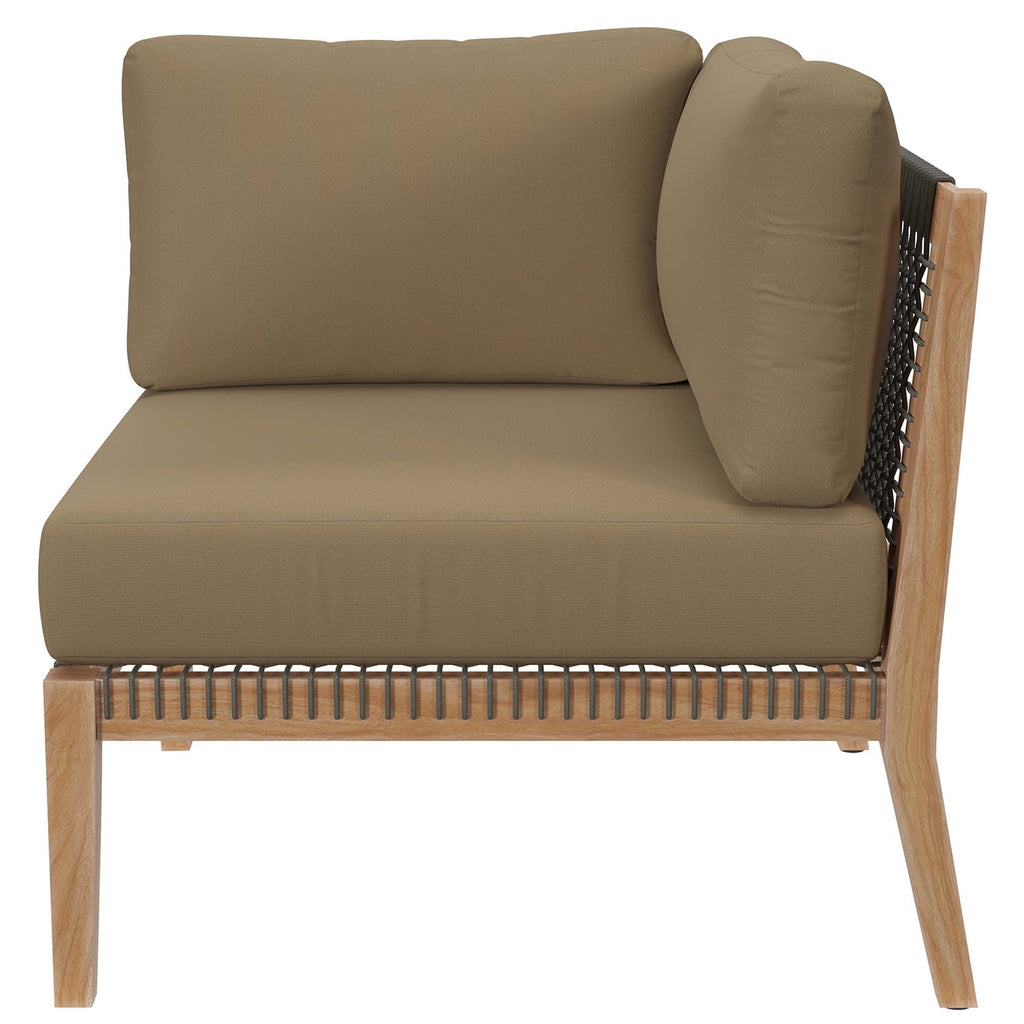 Clearwater Outdoor Patio Teak Wood Loveseat by Modway, view 5