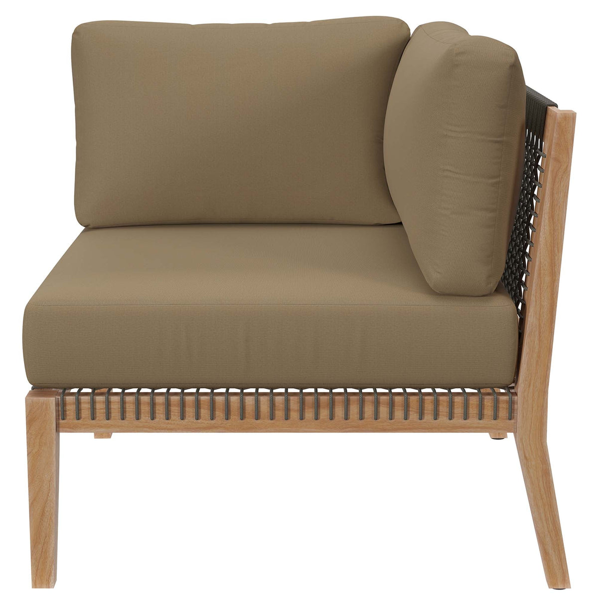 Clearwater Outdoor Patio Teak Wood Loveseat by Modway, view 5