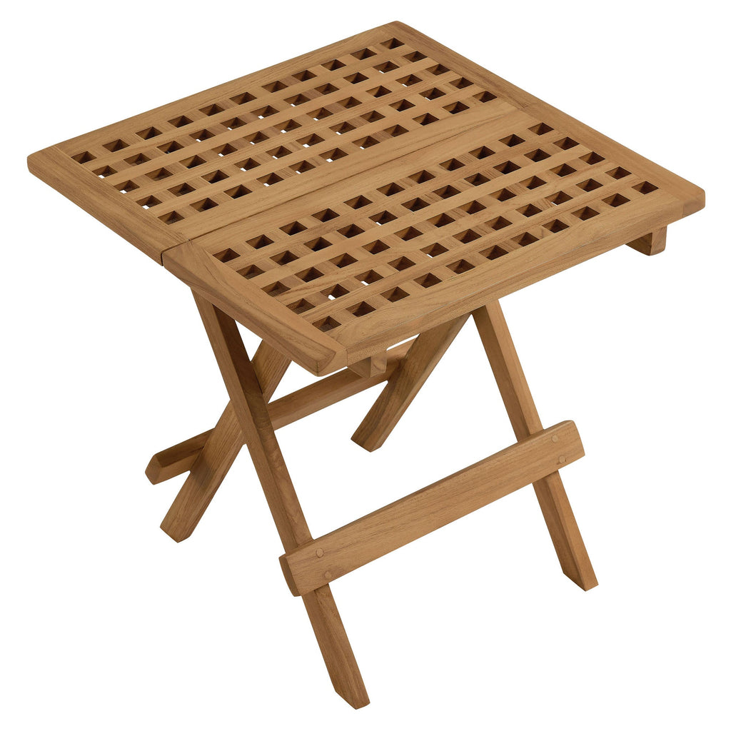 Vienna Outdoor Patio Teak Wood Side Table by Modway, view 6