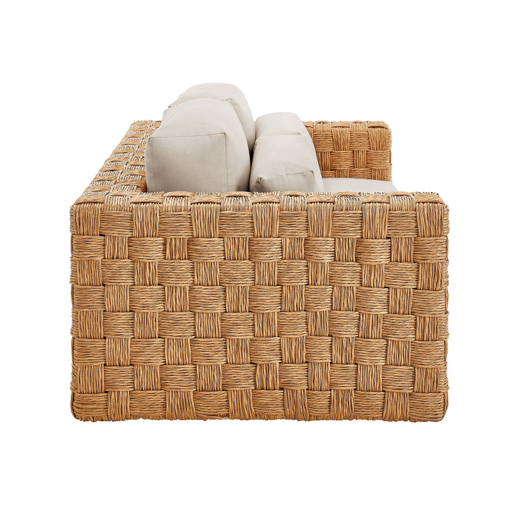 Thames Outdoor Patio Wicker Loveseat by Modway, view 4