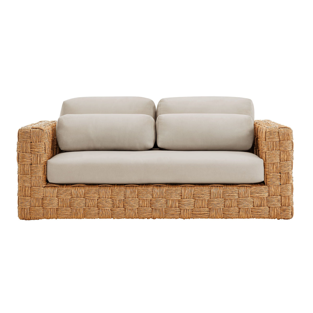 Thames Outdoor Patio Wicker Loveseat by Modway, view 6