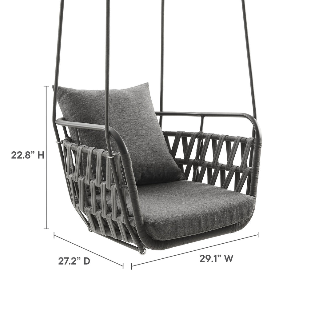 Kaliah Outdoor Patio Aluminum Swing Chair by Modway, view 12