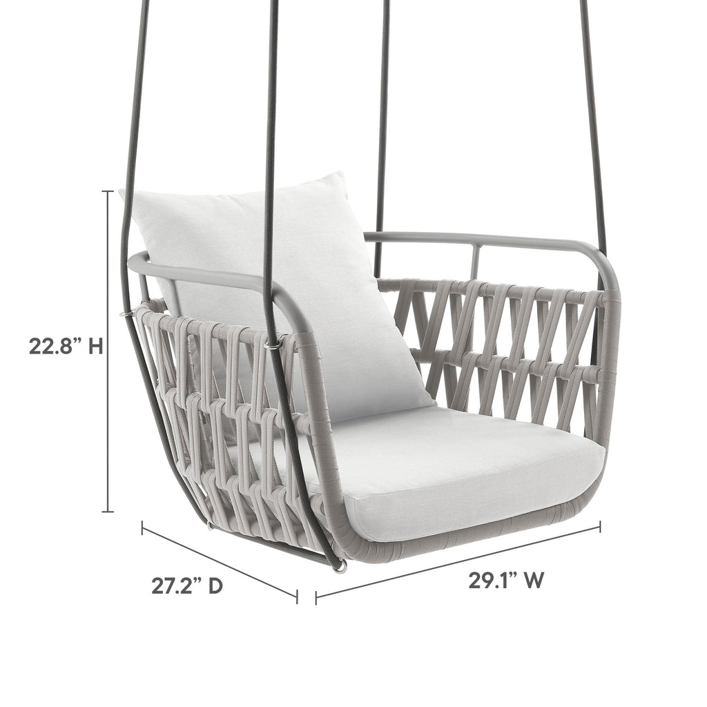Kaliah Outdoor Patio Aluminum Swing Chair by Modway, view 3