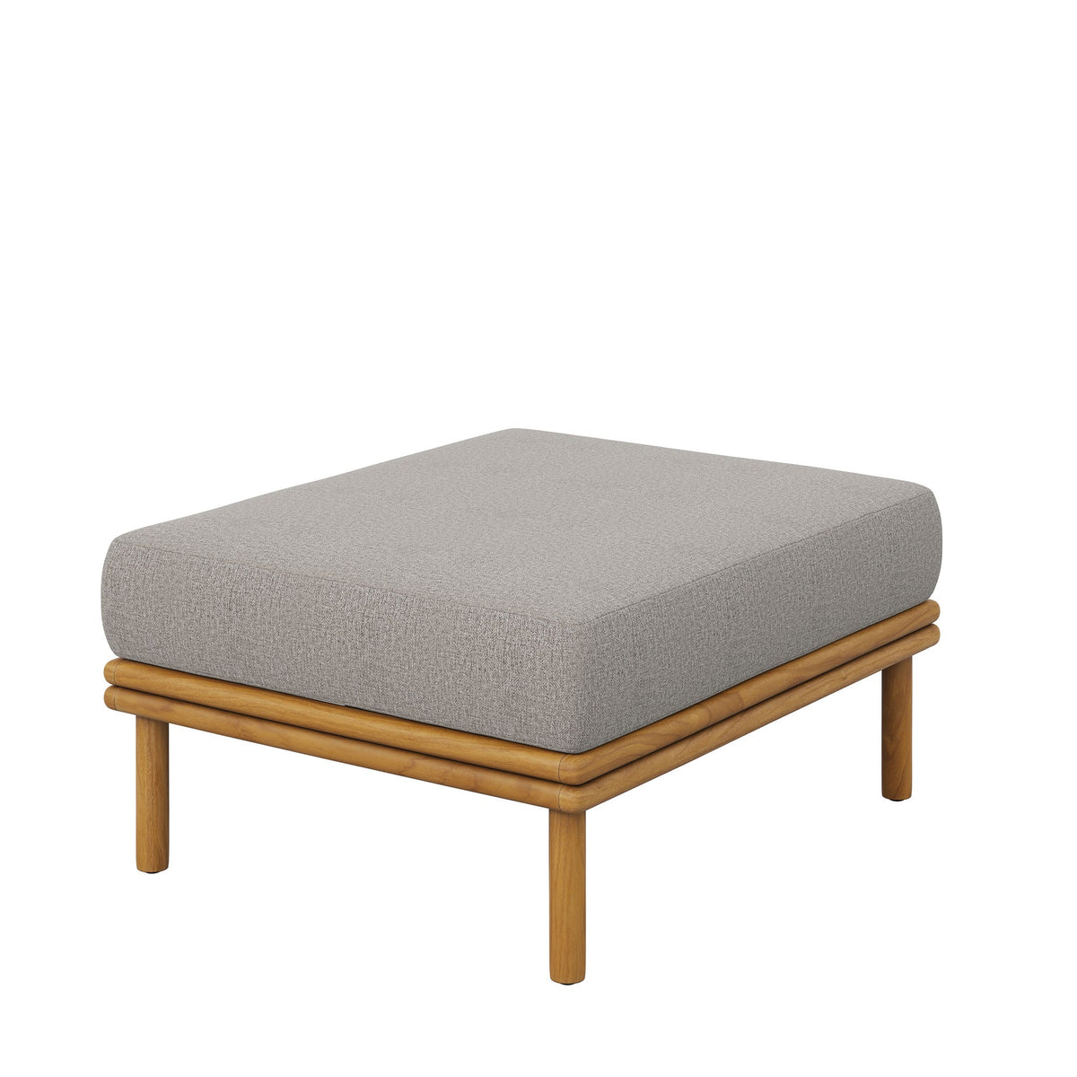 Wren Outdoor Patio Teak Wood Armchair and Ottoman Set by Modway, view 11