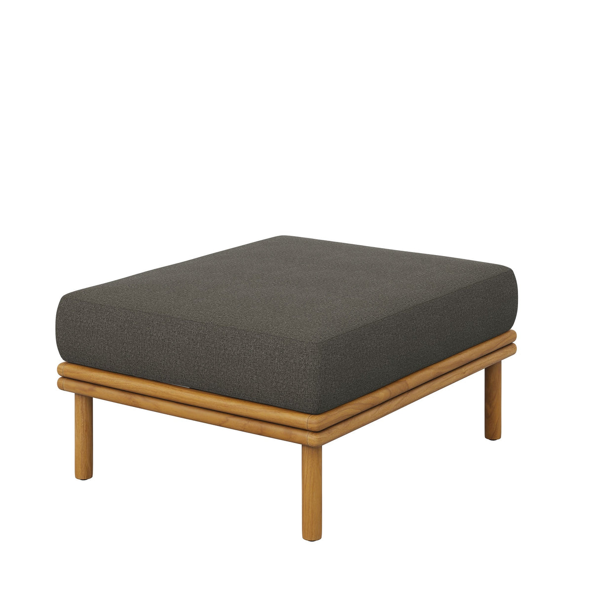 Wren Outdoor Patio Teak Wood Armchair and Ottoman Set by Modway, view 6