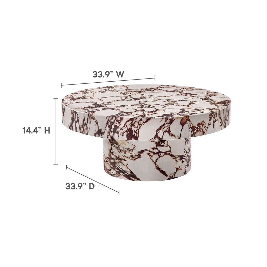 Alora Indoor - Outdoor Patio Concrete Round Coffee Table by Modway, view 2