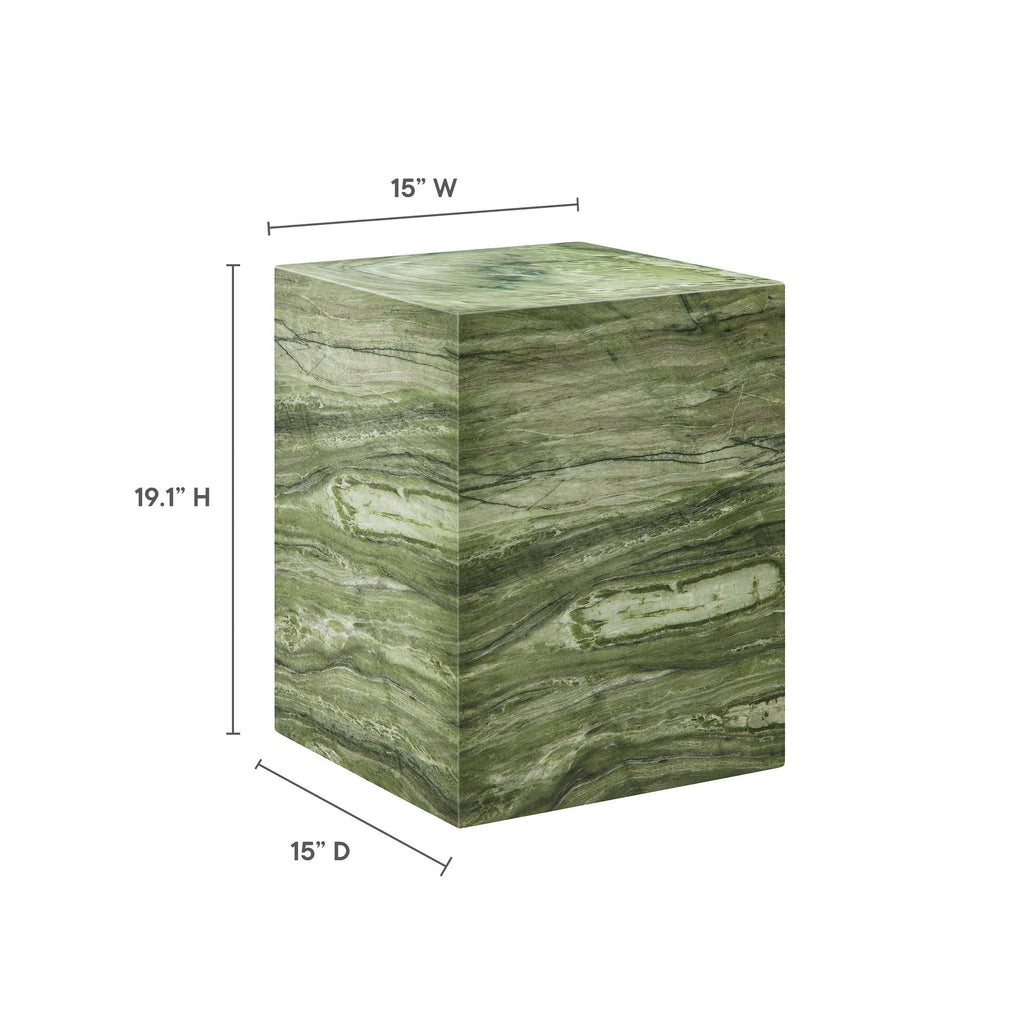 Jordana Square Plinth Indoor - Outdoor Patio Concrete Side Table, view 3