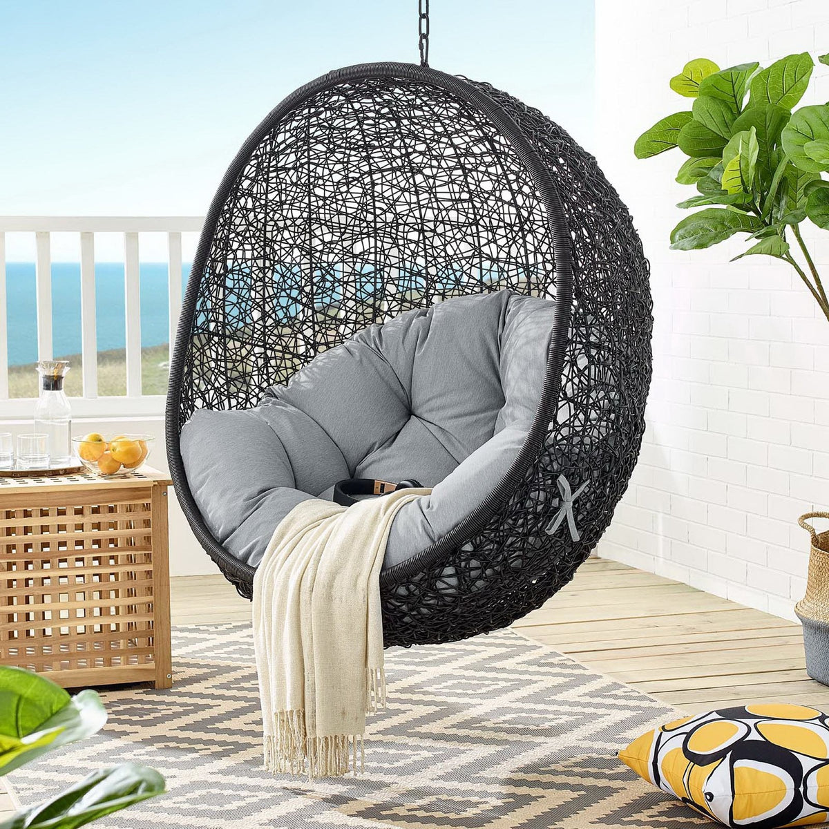 Encase Swing Outdoor Patio Lounge Chair by Modway, view 13