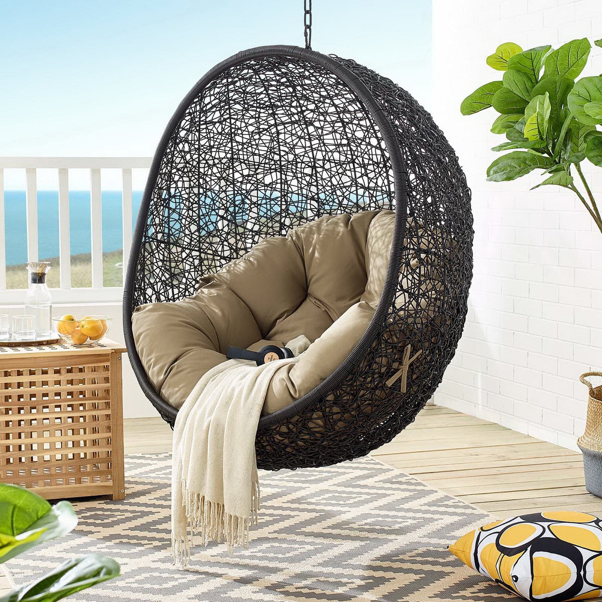 Encase Swing Outdoor Patio Lounge Chair by Modway, view 11