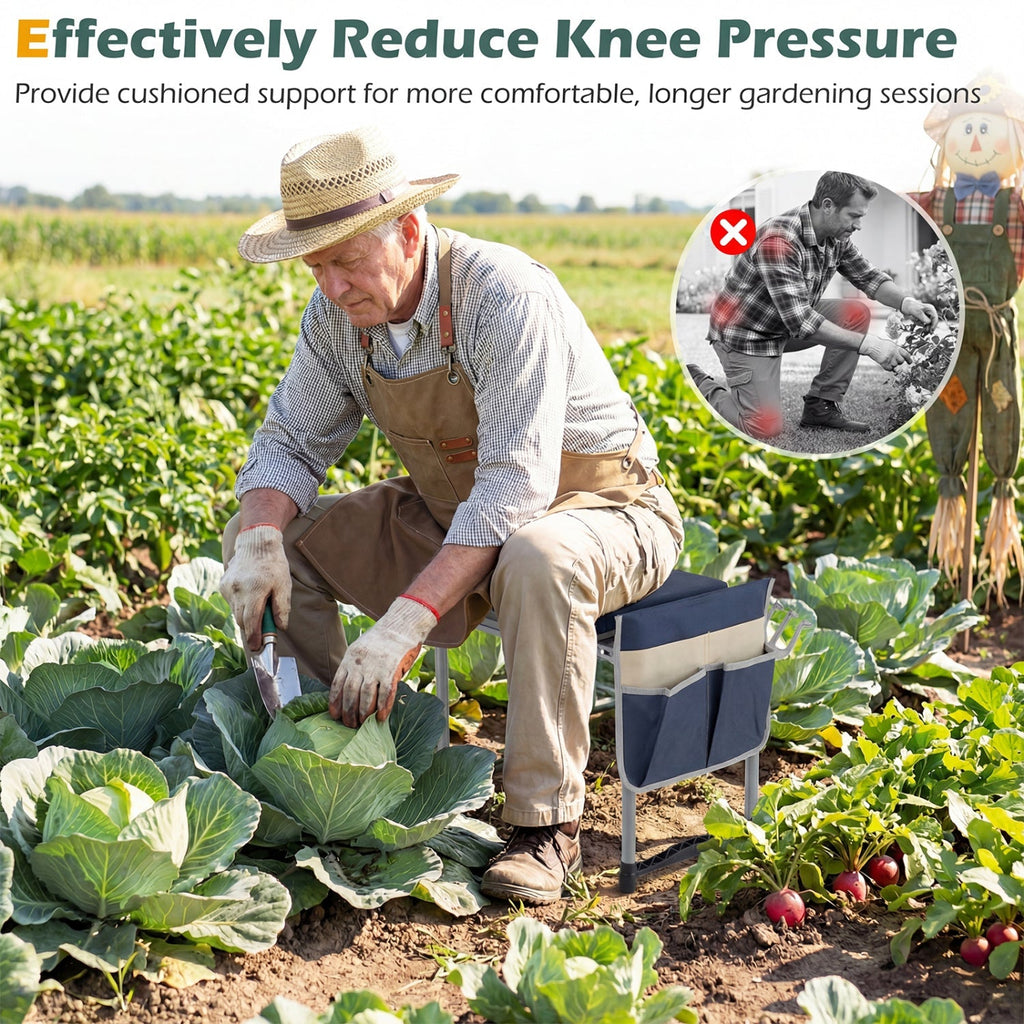 Foldable Garden Kneeler and Seat for Seniors Gardeners, view 12