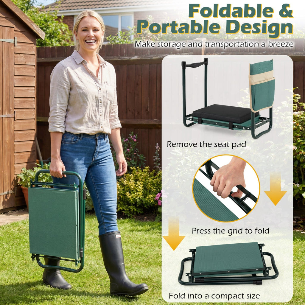 Foldable Garden Kneeler and Seat for Seniors Gardeners, view 7