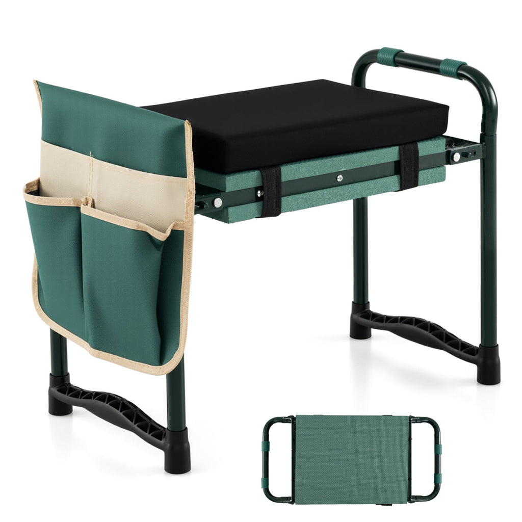 Garden Kneeler and Seat Foldable Gardening Stool with Wide EVA Foam Padding, view 3