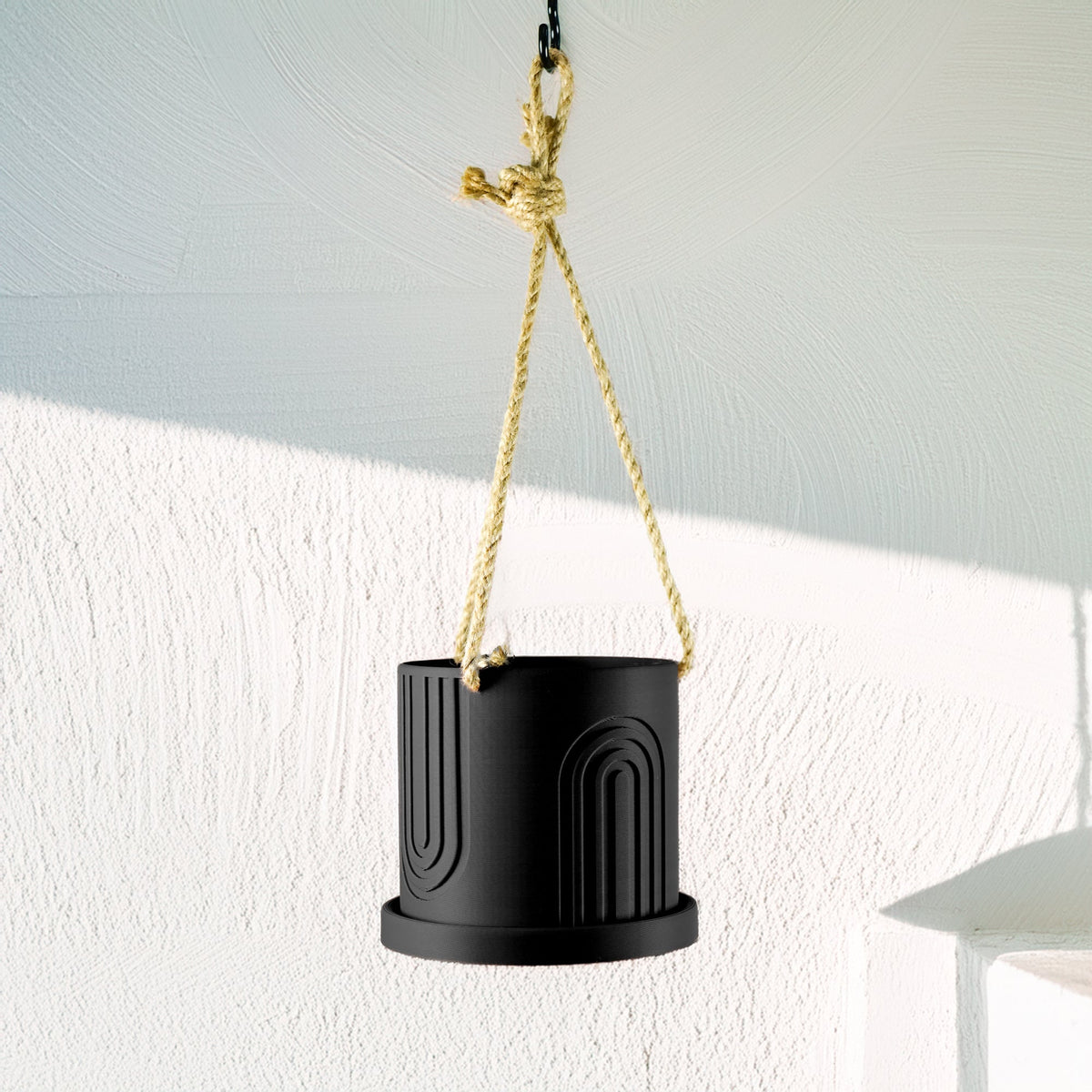 Indoor Hanging Planter for Indoor, 4 or 5 inch Hanging Plant Pot Unique Gift, 3D Printed Planter, Outdoor, view 2