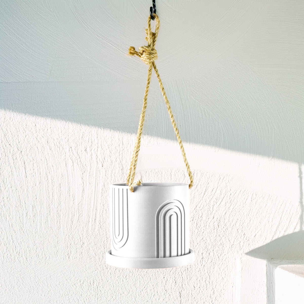 Indoor Hanging Planter for Indoor, 4 or 5 inch Hanging Plant Pot Unique Gift, 3D Printed Planter, Outdoor, view 4