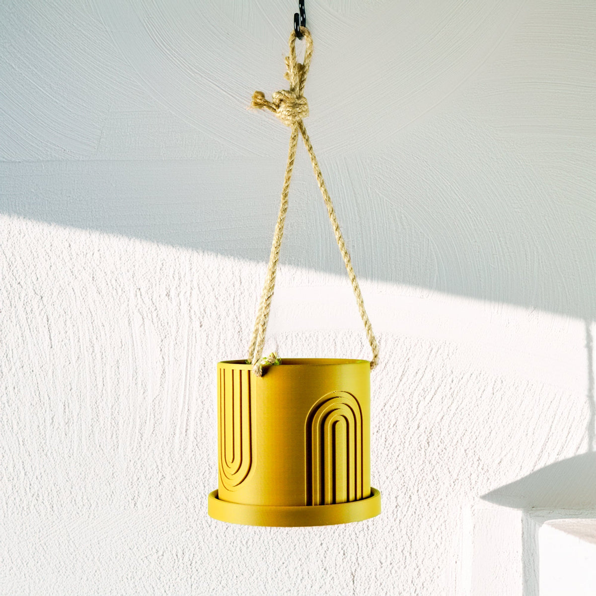 Indoor Hanging Planter for Indoor, 4 or 5 inch Hanging Plant Pot Unique Gift, 3D Printed Planter, Outdoor, view 7