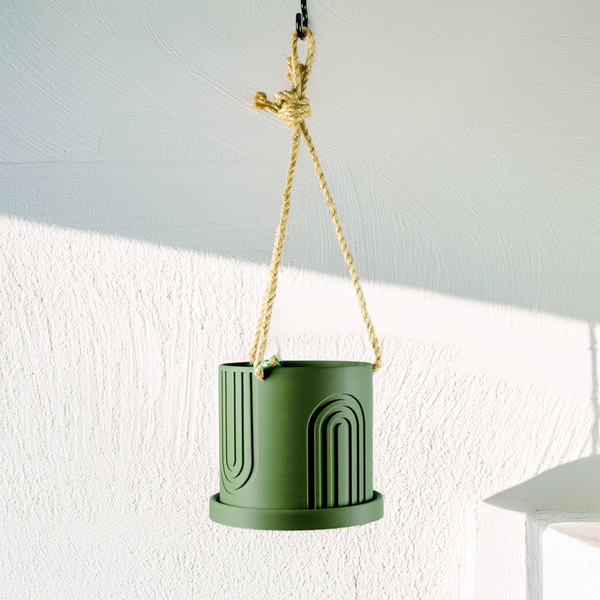 Indoor Hanging Planter for Indoor, 4 or 5 inch Hanging Plant Pot Unique Gift, 3D Printed Planter, Outdoor, view 6
