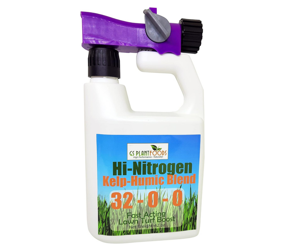 Hi-Nitrogen Kelp-Humic Blend 32-0-0 by GS Plant Foods, A Quick Greening Lawn Food