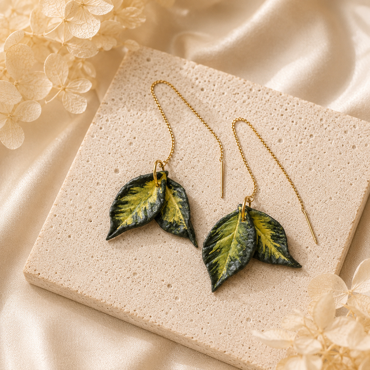 Hoya Polyneura Threader Earrings