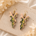 Alocasia Pink Nobilis Earrings