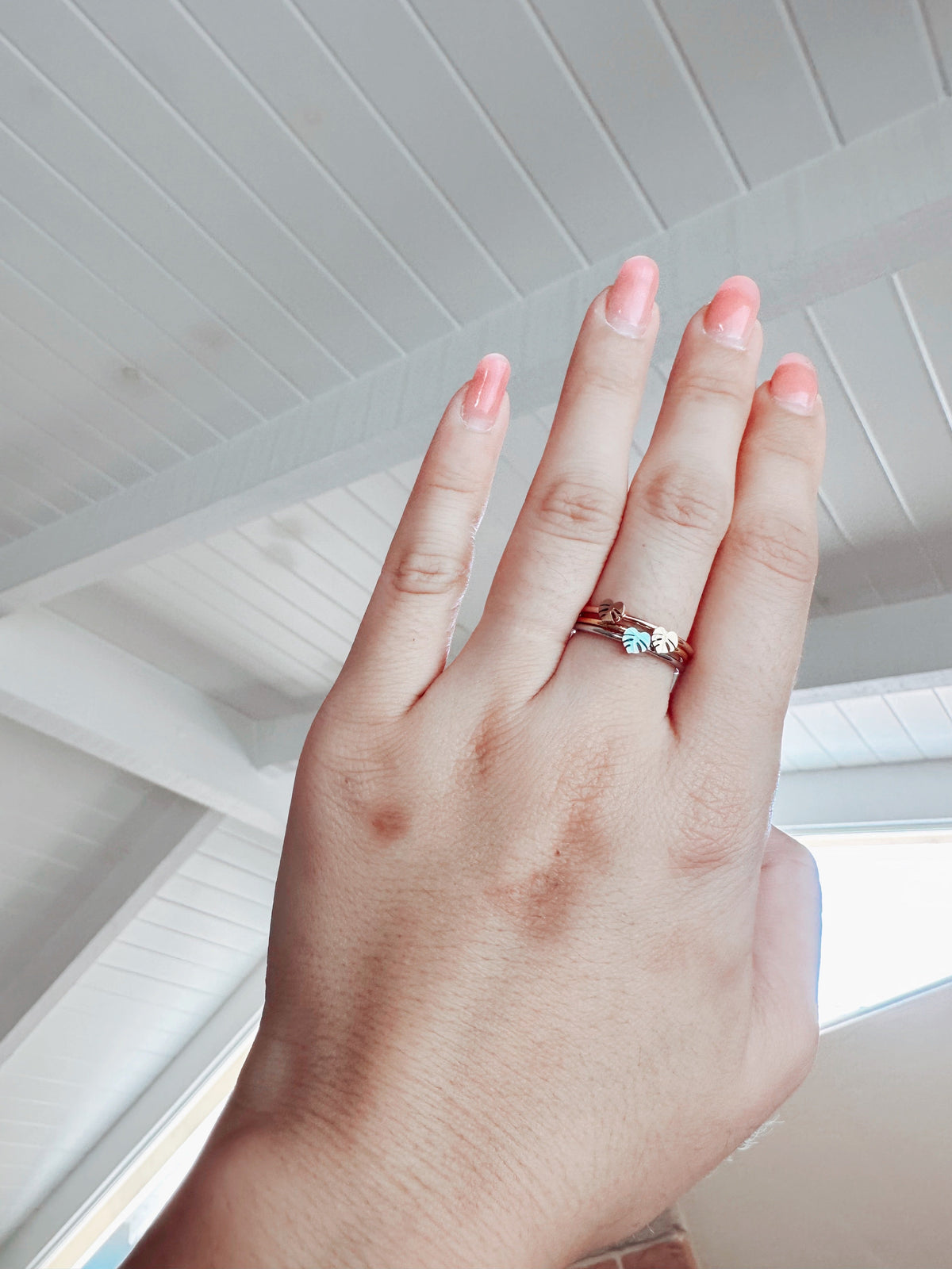 Monstera Deliciosa Dainty Minimal Plant Ring, view 10
