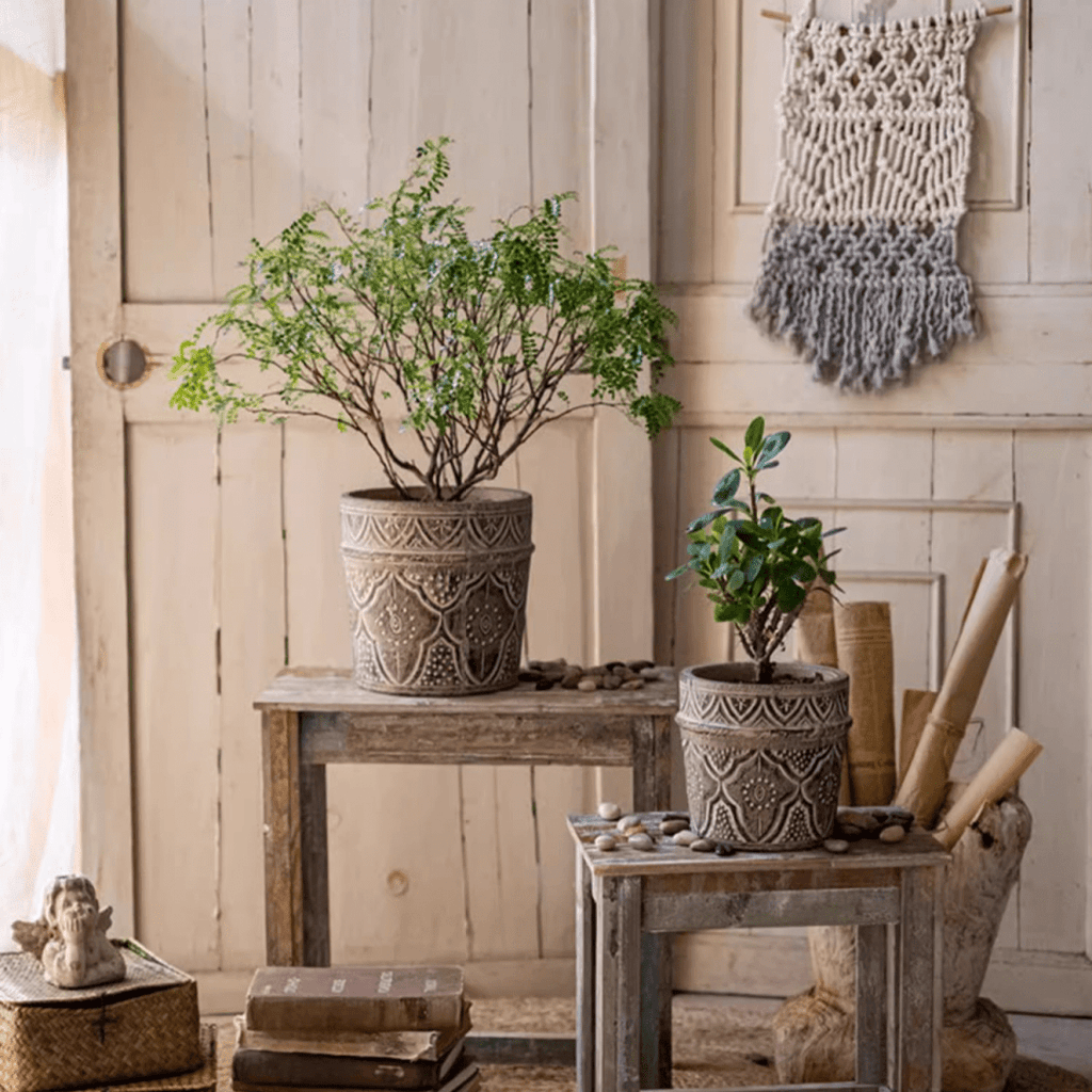 Classic Element Art Planter Clay Flowerpot, view 6