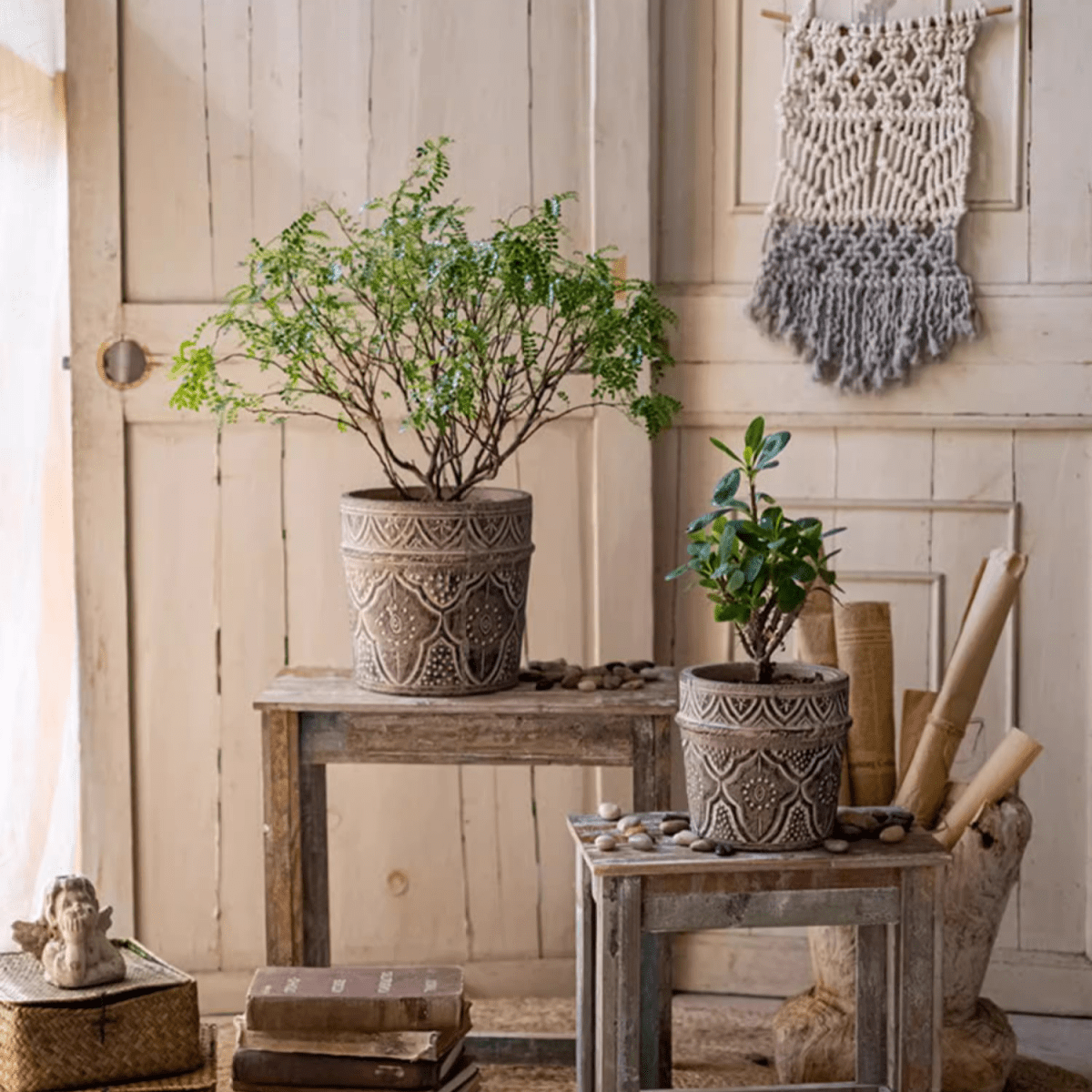 Classic Element Art Planter Clay Flowerpot, view 6