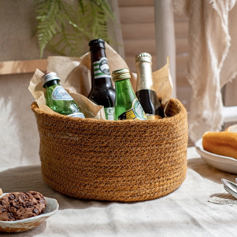 Cotton Rope Woven Basket Desktop Organizer, view 8